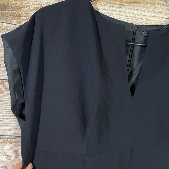 GENEVIE v-neck sheath black formal dress women Size Large - Picture 6 of 12